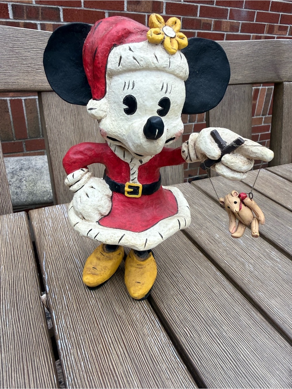 Disney Minnie Mouse Christmas Santa Marionette Figurine David Critchfield Vic Fo